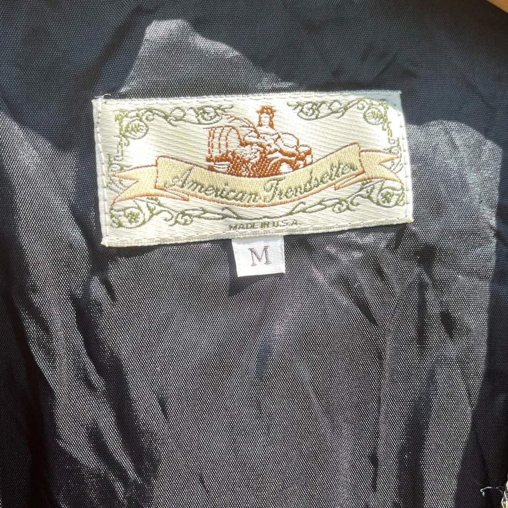 90s American Trendsetter Woven Tapestry Vest Size M Boho Western - Picture 6 of 9